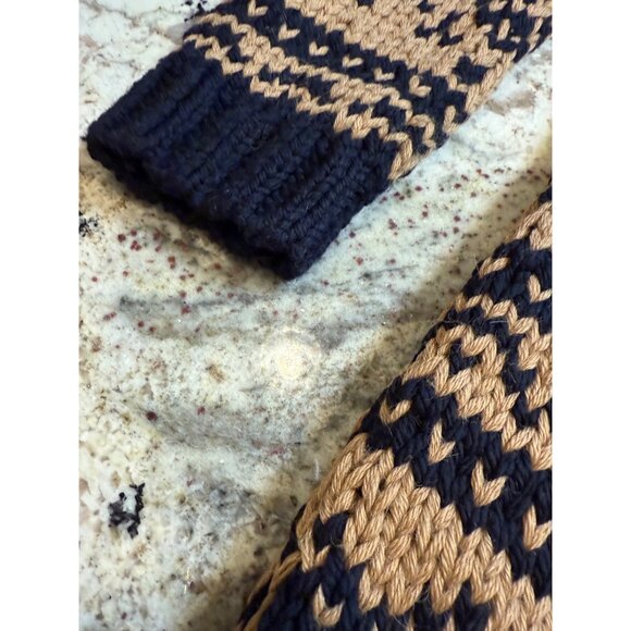 Yigal Azrouel M Mohair Wool Alpaca Chunky Knit Long Cardigan Coat Geometric Zip - Picture 14 of 16